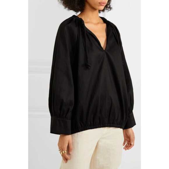 Toteme "Armo" Blouse in Black, Size XS (fits like a S/M) - Picture 3 of 10